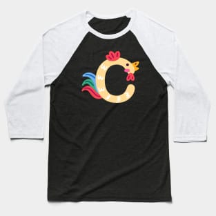 Letter C  animal alphabet back to school Baseball T-Shirt